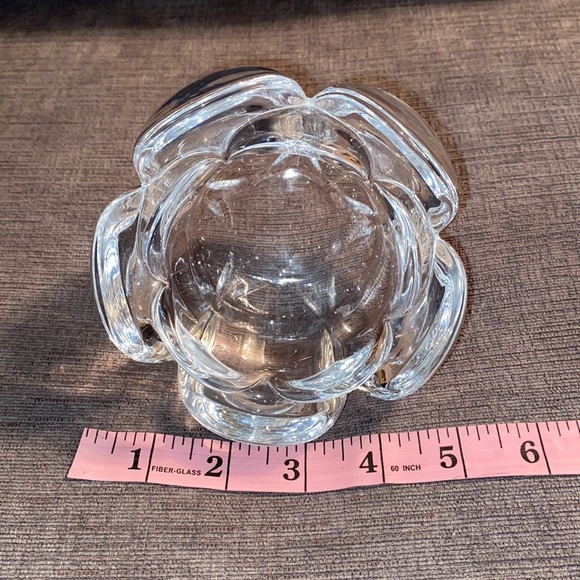 Royal Copenhagen Large 5” Crystal Lotus Candle Holder W/ Sticker - Picture 7 of 7